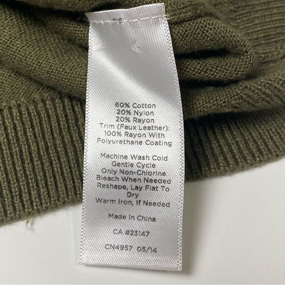 Talbots Rainy Days Green Crewneck Sweater W/ Elbow Patches Women's Size P - Picture 3 of 16